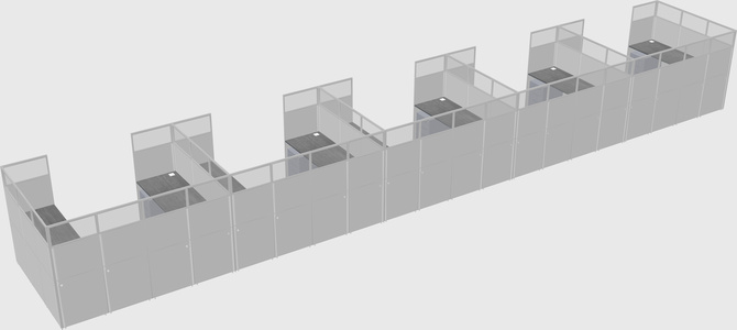 U-shaped cubicle