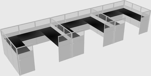 U-shaped cubicle