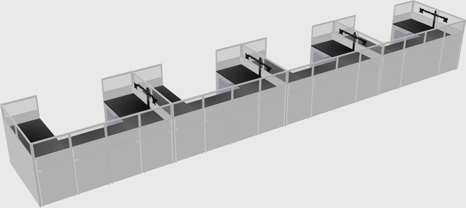 U-shaped cubicle