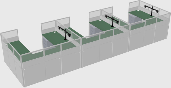 Cabine en u