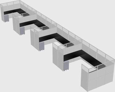 U-shaped cubicle