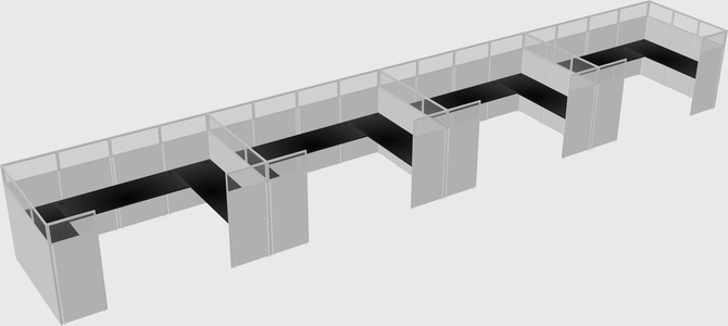 U-shaped cubicle