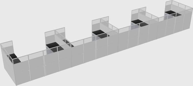 U-shaped cubicle