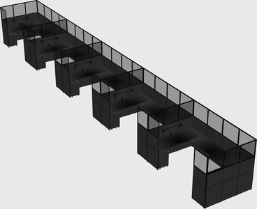 U-shaped cubicle