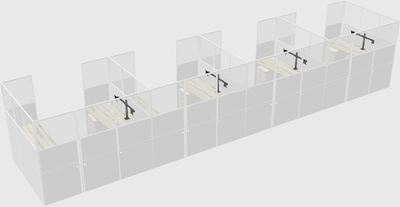 U-shaped cubicle