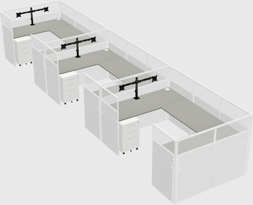 U-shaped cubicle