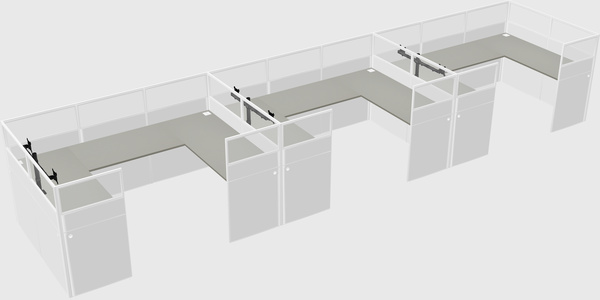 U-shaped cubicle