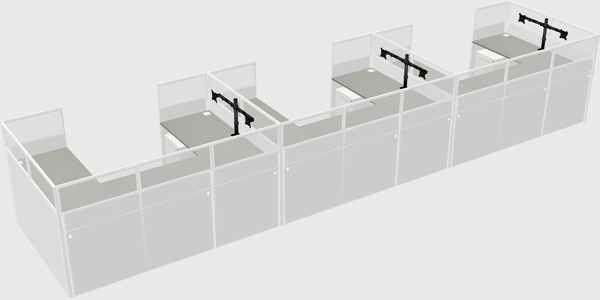 U-shaped cubicle