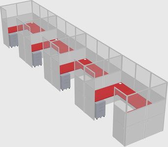 U-shaped cubicle
