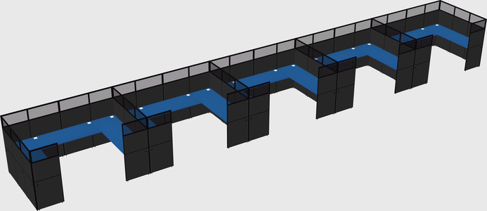 U-shaped cubicle