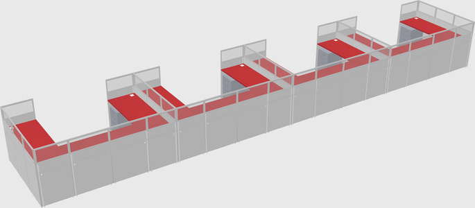 U-shaped cubicle