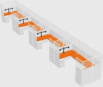 U-shaped cubicle