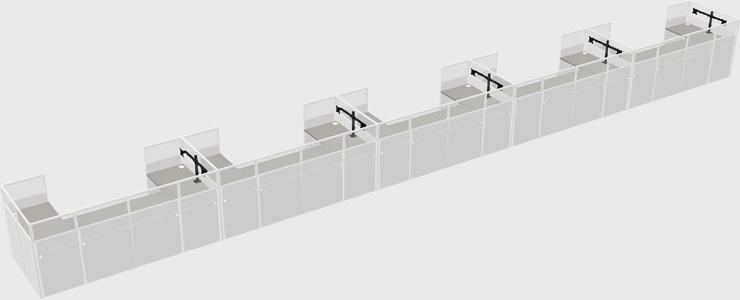 U-shaped cubicle