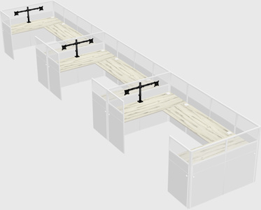 U-shaped cubicle
