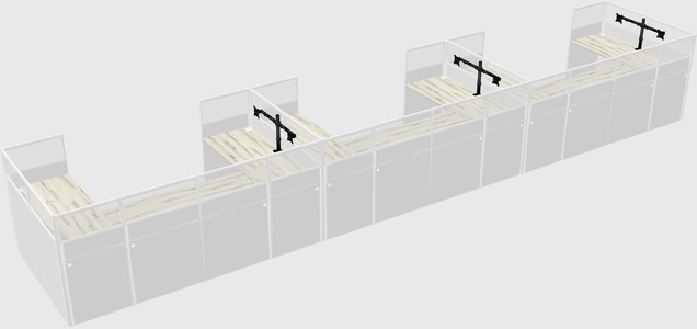 U-shaped cubicle