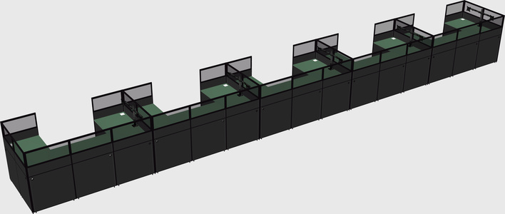 U-shaped cubicle
