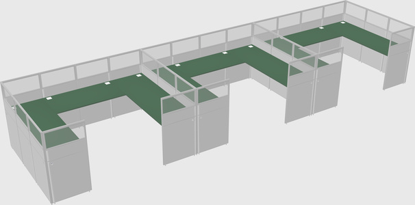 U-shaped cubicle