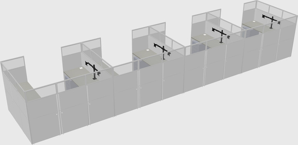 U-shaped cubicle