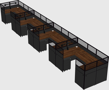 U-shaped cubicle