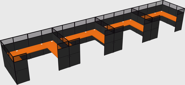 U-shaped cubicle