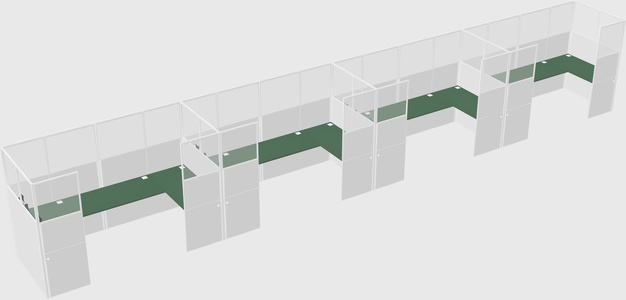 U-shaped cubicle