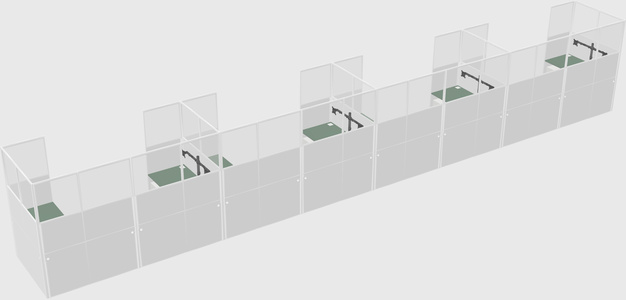 U-shaped cubicle