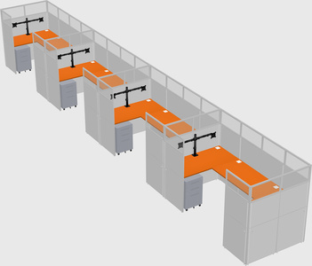 U-shaped cubicle