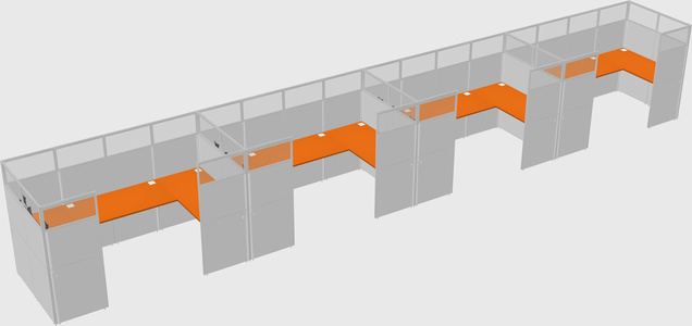 U-shaped cubicle