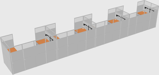 U-shaped cubicle