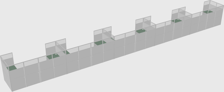 U-shaped cubicle
