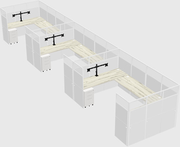 U-shaped cubicle