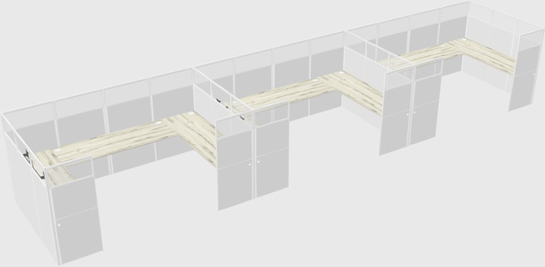 U-shaped cubicle