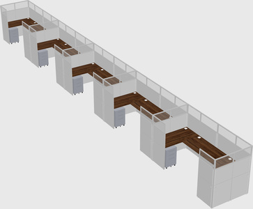 U-shaped cubicle