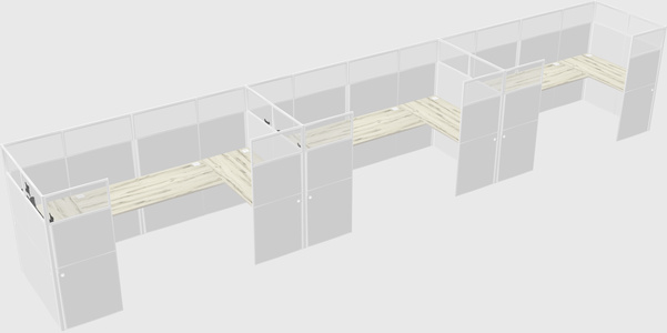 U-shaped cubicle