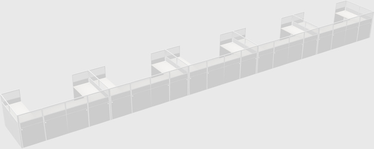 U-shaped cubicle