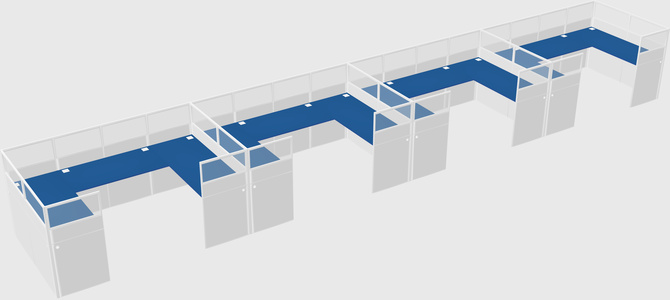U-shaped cubicle