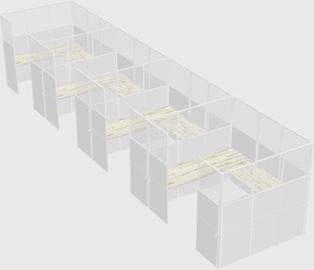 Cabine en u
