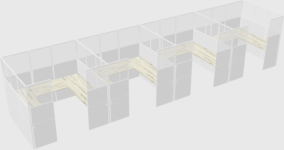 Cabine en u