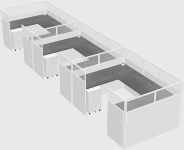 U-shaped cubicle
