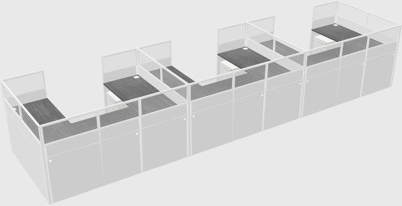 U-shaped cubicle