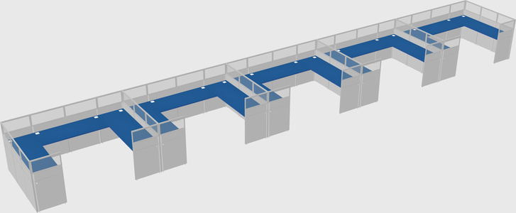 U-shaped cubicle