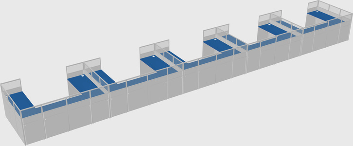U-shaped cubicle