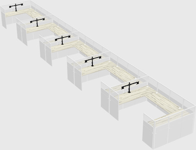 U-shaped cubicle