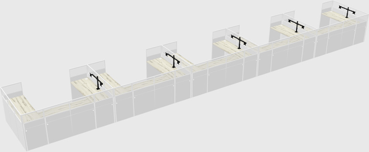 U-shaped cubicle