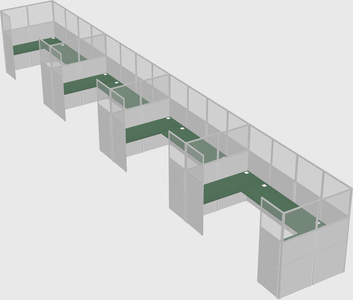 U-shaped cubicle