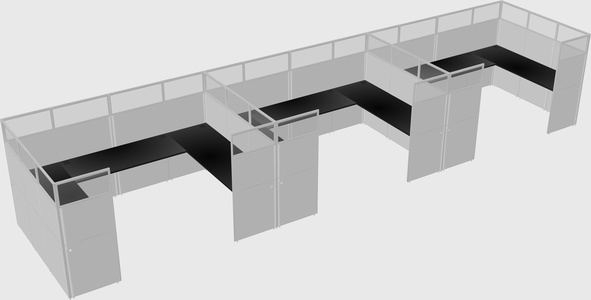 U-shaped cubicle