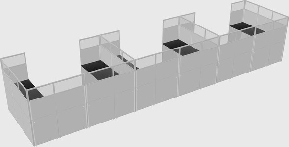 U-shaped cubicle