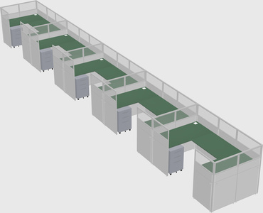 U-shaped cubicle