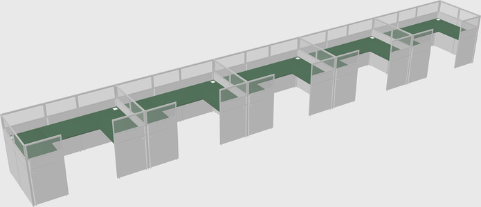 U-shaped cubicle