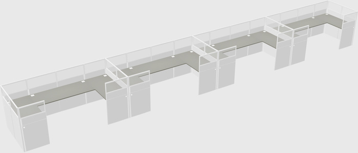 U-shaped cubicle